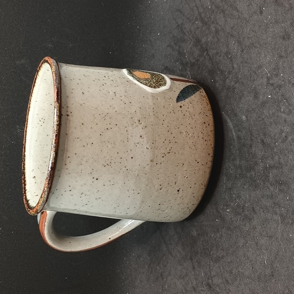 Vintage ceramic mug flowers gray brown - Picture 4 of 6